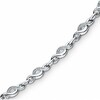 Thumbnail Image 1 of Diamond Accent Twist Bracelet in Sterling Silver - 7.25"