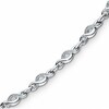 Thumbnail Image 0 of Diamond Accent Twist Bracelet in Sterling Silver - 7.25"