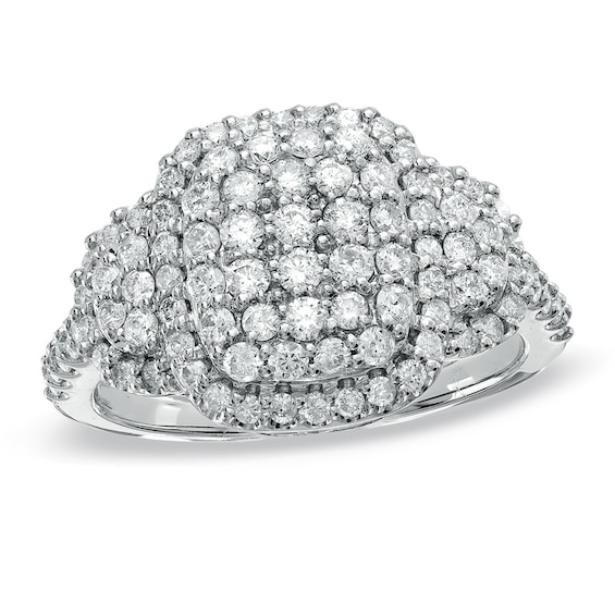 1 CT. T.w. Composite Diamond Fashion Ring in 14K White Gold