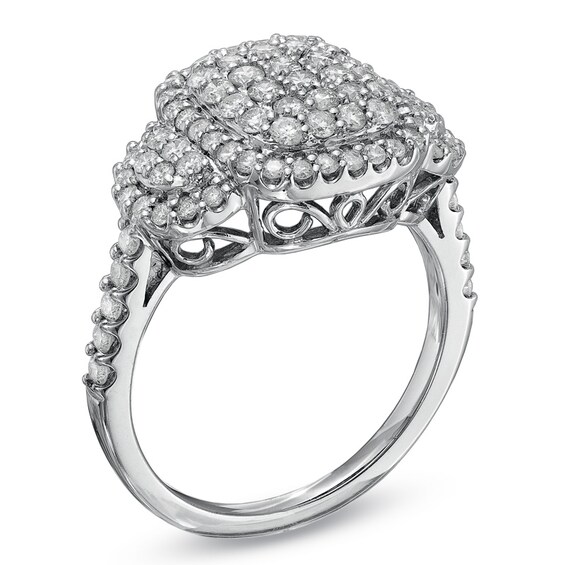 1 CT. T.w. Composite Diamond Fashion Ring in 14K White Gold