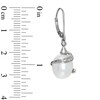 Thumbnail Image 2 of Freshwater Cultured Pearl Wrap Drop Earrings in 10K White Gold with Diamond Accents