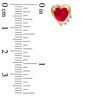 Thumbnail Image 2 of 6.0mm Heart-Shaped Lab-Created Ruby and White Sapphire Earrings in 10K Gold