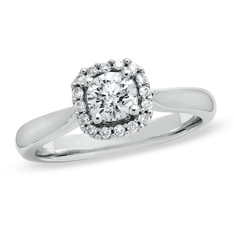 5/8 CT. T.W. Diamond Engagement Ring in 14K White Gold