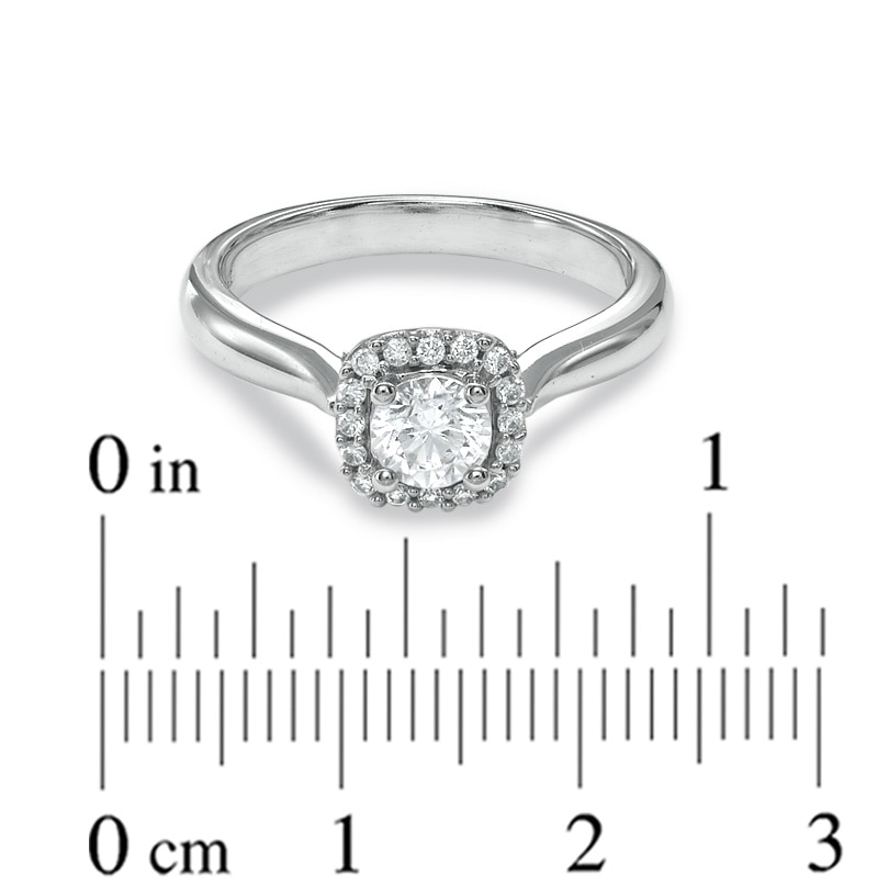 Main Image 3 of 5/8 CT. T.W. Diamond Engagement Ring in 14K White Gold