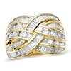 Thumbnail Image 0 of 2 CT. T.W. Diamond French Braid Ring in 10K Gold