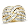 Thumbnail Image 1 of 2 CT. T.W. Diamond French Braid Ring in 10K Gold
