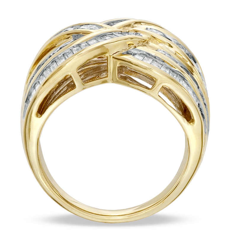 Main Image 2 of 2 CT. T.W. Diamond French Braid Ring in 10K Gold