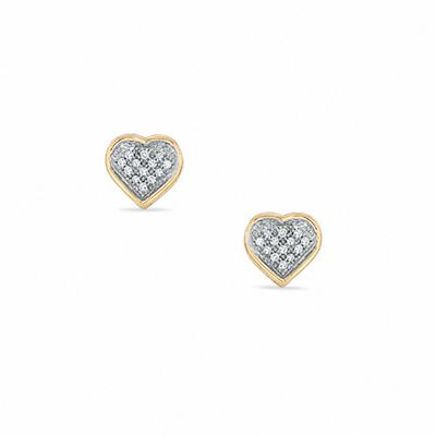 zales gold heart earrings