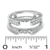 Thumbnail Image 3 of 1/2 CT. T.W. Diamond Vintage-Style Cathedral Solitaire Enhancer in 14K White Gold