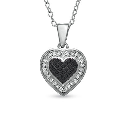 black and white diamond pendant