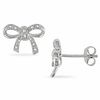 Thumbnail Image 1 of Diamond Accent Bow Earrings in Sterling Silver