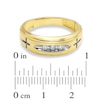 Thumbnail Image 2 of Men's 1/10 CT. T.W. Diamond Cross Wedding Band in 14K Gold