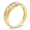 Thumbnail Image 1 of Ladies' Diamond Accent Cross Wedding Band in 14K Gold