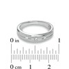 Thumbnail Image 2 of Ladies' Diamond Accent Three Stone Wedding Band in 14K White Gold