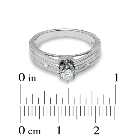 1/5 CT. T.W. Diamond Engagement Ring in 14K White Gold 1/5 CT. T.W. Diamond Engagement Ring in 14K White Gold