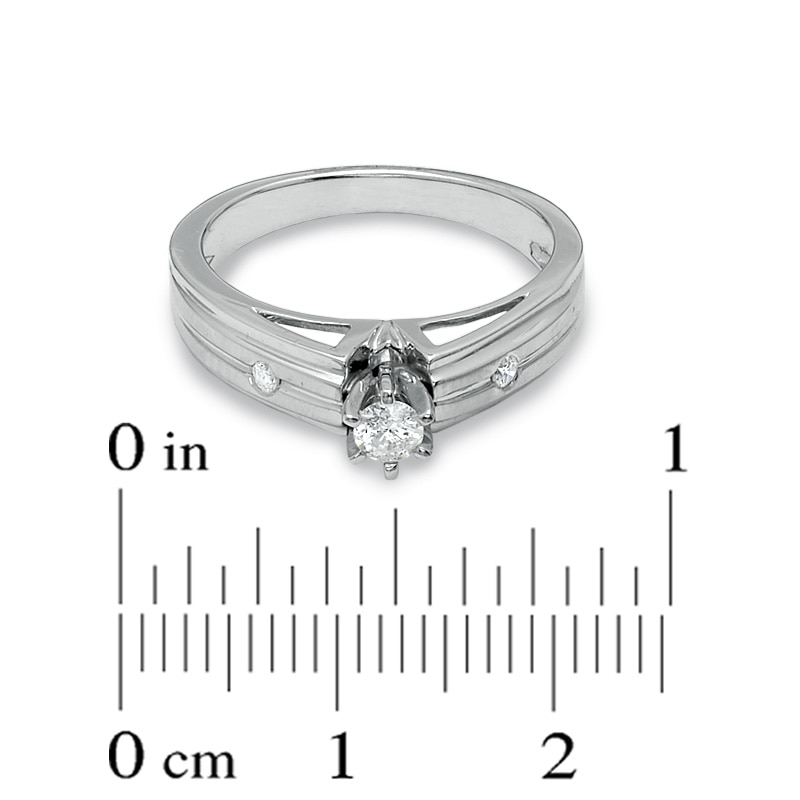 1/5 CT. T.W. Diamond Engagement Ring in 14K White Gold