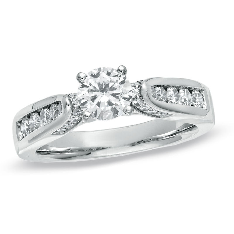 Main Image 1 of 1-1/2 CT. T.W. Certified Diamond Engagement Ring in 14K White Gold