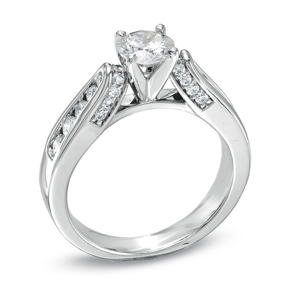1-1/2 CT. T.w. Certified Diamond Engagement Ring in 14K White Gold