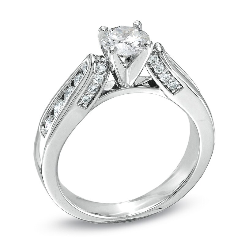 Main Image 2 of 1-1/2 CT. T.W. Certified Diamond Engagement Ring in 14K White Gold