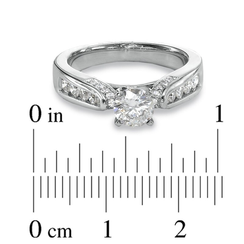 Main Image 3 of 1-1/2 CT. T.W. Certified Diamond Engagement Ring in 14K White Gold