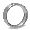 Thumbnail Image 2 of Diamond Accent Three Stone Slanted Ring in Stainless Steel - Size 9