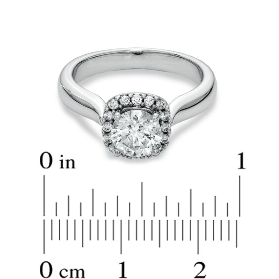 1-1/4 CT. T.w. Diamond Frame Engagement Ring in 14K White Gold