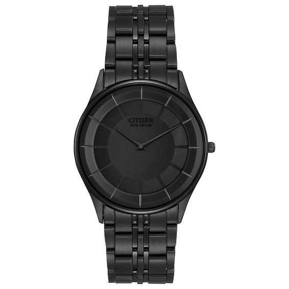 Men's Citizen Eco-DriveÂ® Stiletto Black IP Watch with Black Dial (Model: Ar3015-53E)