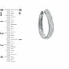 Thumbnail Image 2 of 1 CT. T.W. Diamond Pavé Hoop Earrings in 14K White Gold