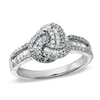 Thumbnail Image 1 of 1/2 CT. T.W. Diamond Twisted Knot Ring in 10K White Gold