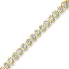 Thumbnail Image 1 of 2 CT. T.W. Diamond Bezel "S" Link Bracelet in 10K Gold - 7.25"