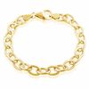 Thumbnail Image 1 of Oval Link Charm Bracelet in Sterling Silver and 18K Gold Plate - 7.5"