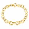 Thumbnail Image 0 of Oval Link Charm Bracelet in Sterling Silver and 18K Gold Plate - 7.5"