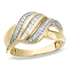 Thumbnail Image 1 of 1/4 CT. T.W. Diamond Seashell Ring in 10K Gold