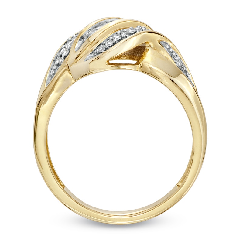Main Image 2 of 1/4 CT. T.W. Diamond Seashell Ring in 10K Gold