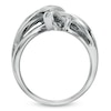 Thumbnail Image 2 of 1/2 CT. T.W. Baguette Diamond Foldover Knot Ring in 10K White Gold