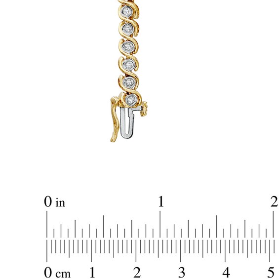 1 CT. T.w. Diamond "S" Link Bracelet in 10K Gold - 7.25"