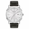 Thumbnail Image 1 of Men's Bulova Watch with Black Leather Strap (Model: 96B120)