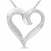Thumbnail Image 1 of 1/6 C.T. T.W. Diamond Heart Pendant in Sterling Silver