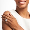 Thumbnail Image 1 of 3 CT. T.W. Princess-Cut Diamond Three Stone Bridal Set in 14K White Gold