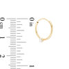 Thumbnail Image 2 of Child's Cubic Zirconia Solitaire Hoop Earrings in 14K Gold