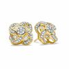 Thumbnail Image 1 of 1/3 CT. T.W. Diamond Flower Petal Earrings in 10K Gold