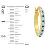 Thumbnail Image 2 of Emerald Fascination™ and Diamond Fascination™ Hoop and Bangle Set in Sterling Silver with 18K Gold Plating