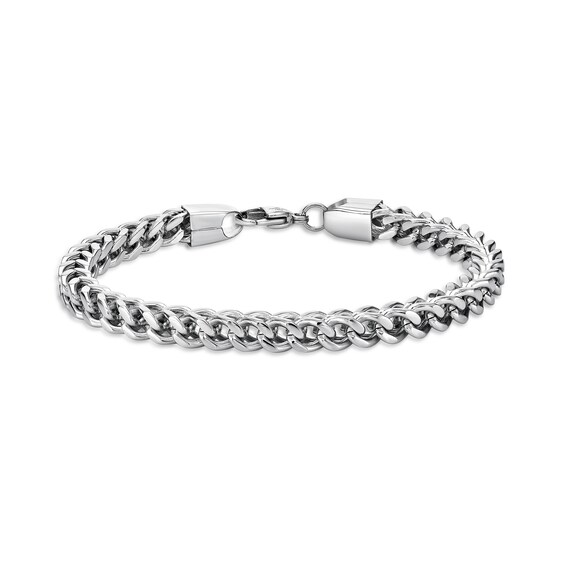 3.4mm Foxtail Chain Bracelet in Stainless Steel - 9.0"