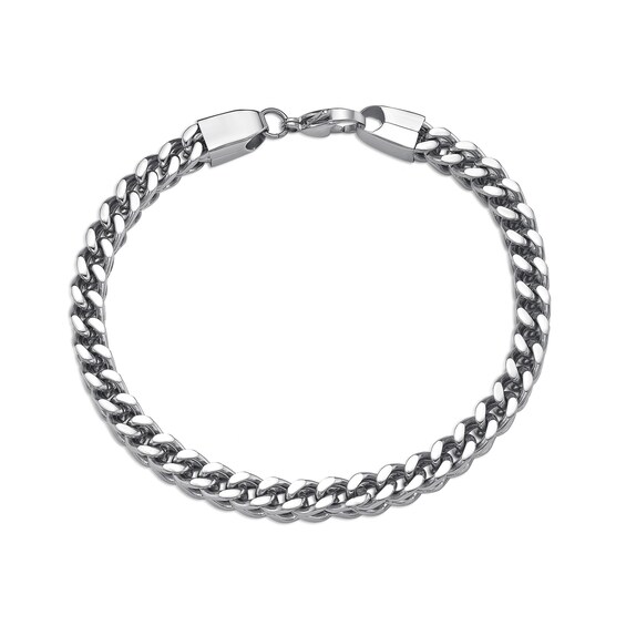 3.4mm Foxtail Chain Bracelet in Stainless Steel - 9.0"