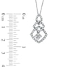 Thumbnail Image 2 of 1/2 CT. T.W. Diamond Triple Square Pendant in 10K White Gold