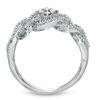 Thumbnail Image 2 of 1/3 CT. T.W. Diamond Triple Square Ring in 10K White Gold