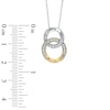 Thumbnail Image 2 of 1/5 CT. T.W. Diamond Double Circle Pendant in 10K Two-Tone Gold