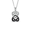 Thumbnail Image 1 of 1/3 CT. T.W. Enhanced Black and White Diamond Double Pretzel in 10K White Gold