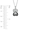 Thumbnail Image 2 of 1/3 CT. T.W. Enhanced Black and White Diamond Double Pretzel in 10K White Gold