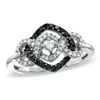 Thumbnail Image 1 of 1/3 CT. T.W. Enhanced Black and White Diamond Fashion Ring in 10K White Gold